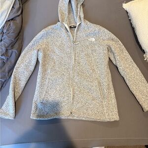 Gray Zip-Up Hoodie women’s north face size large